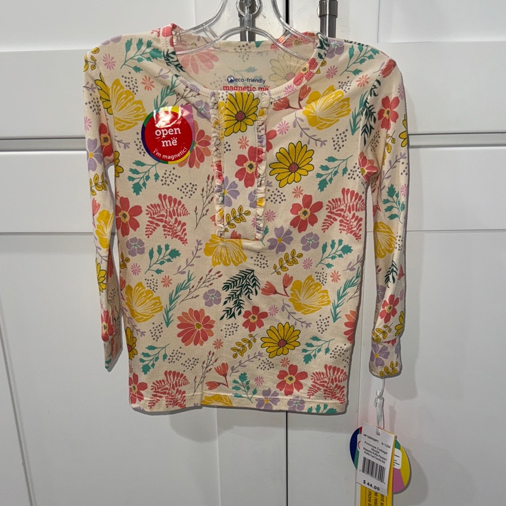 Magnetic Me Cream Floral Long Sleeve Tee